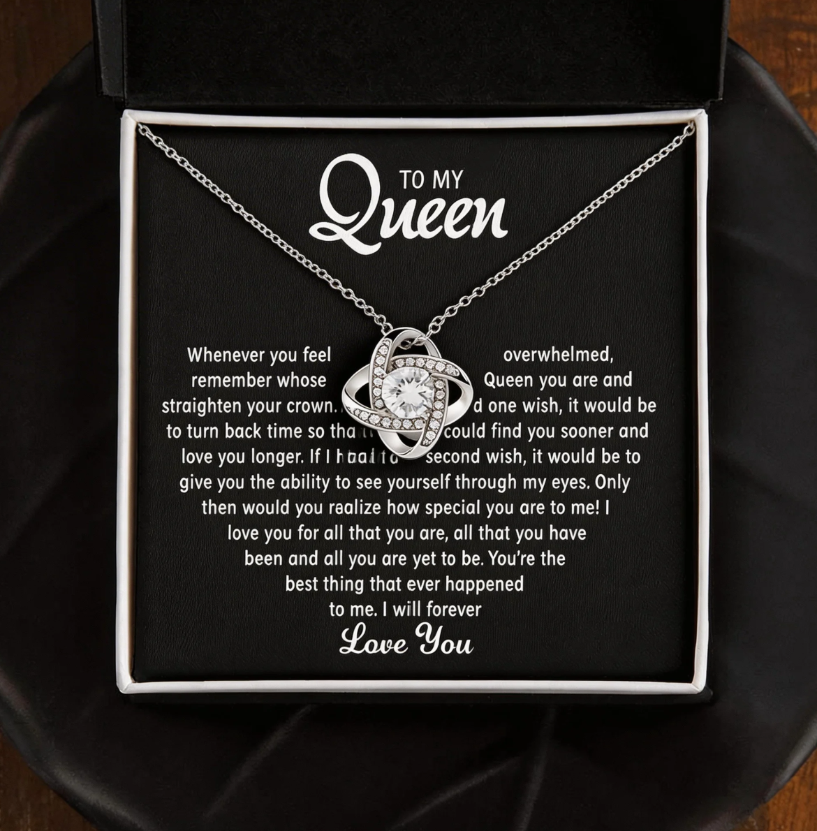 To my Queen – Love Heart Necklace(Eternal Necklace)