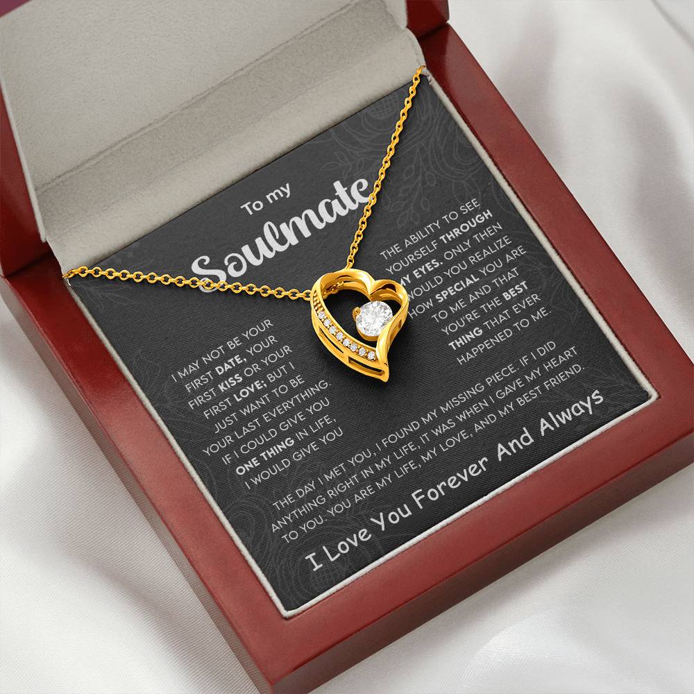 soulmate necklace message card my life my love