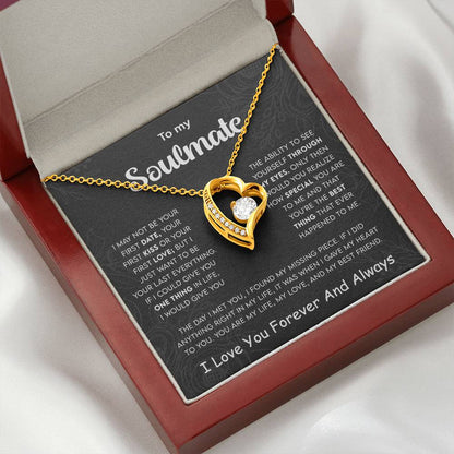 soulmate necklace message card my life my love