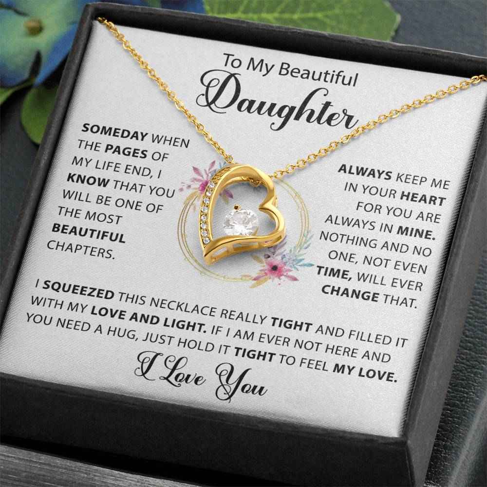 daughter necklace close up pendant detail