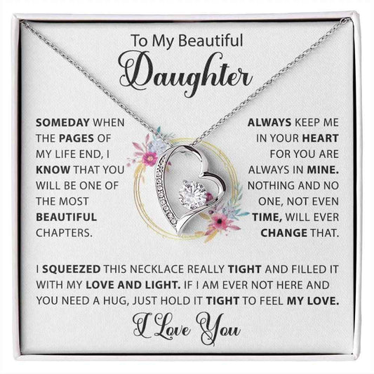to my beautiful daughter time will never change my love for you necklace