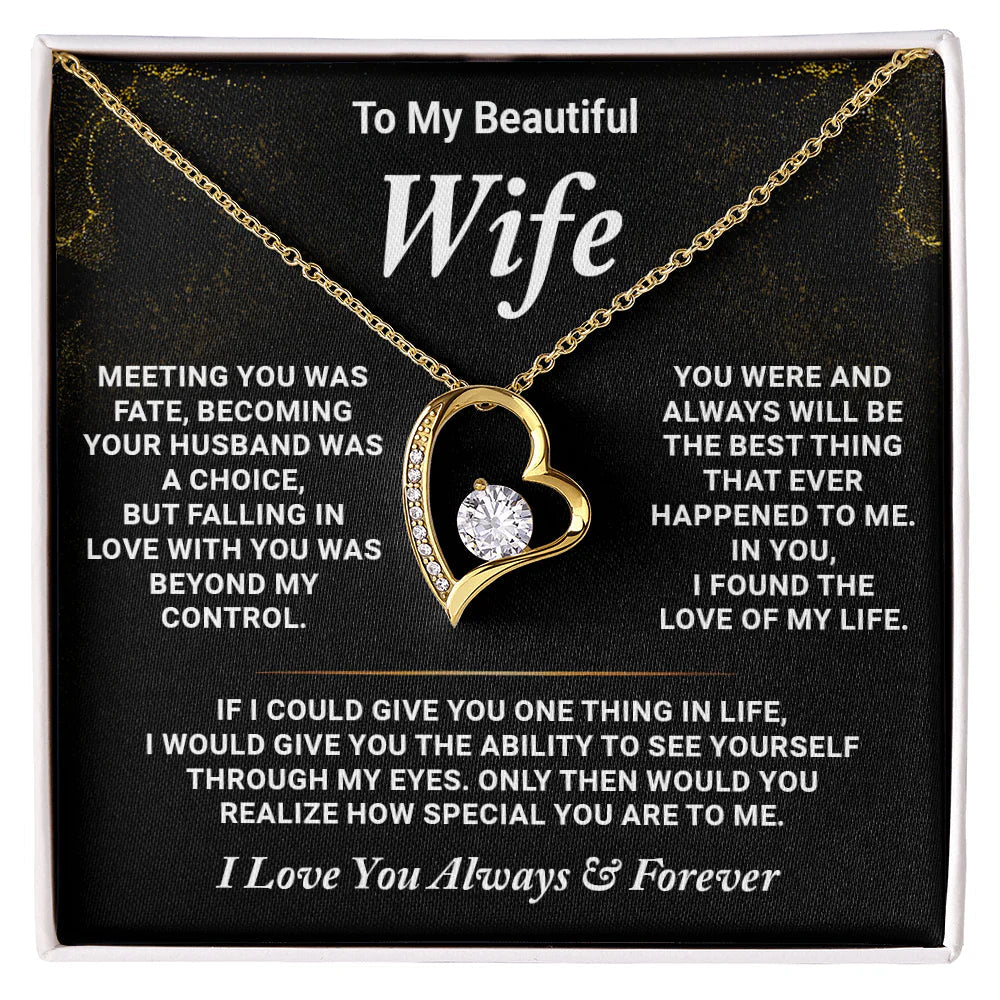 romantic necklace for wife close up pendant detail