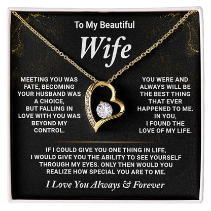 romantic necklace for wife close up pendant detail