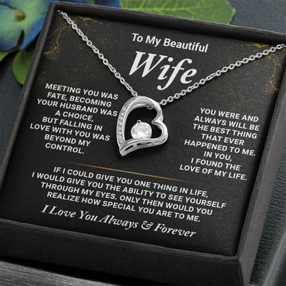 wife necklace gift box for anniversary valentines day birthday christmas