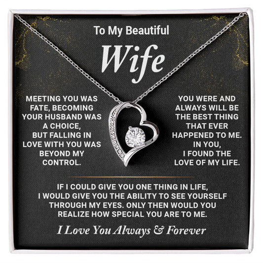 to my beautiful wife i found the love of my life necklace gift