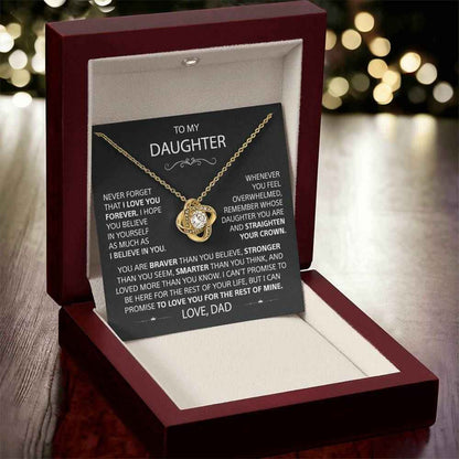 sentimental gift for daughter love knot necklace