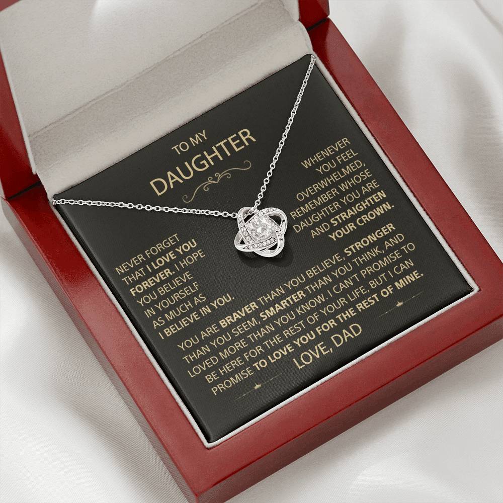 daughter wearing necklace gift from dad sentimental jewelry