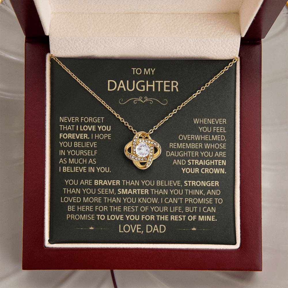 daughter necklace from dad close up pendant detail
