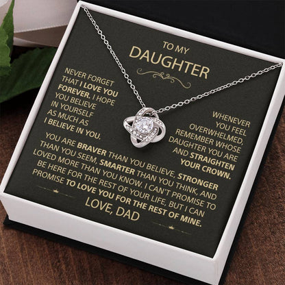 never forget that i love you dad message card necklace for daughter
