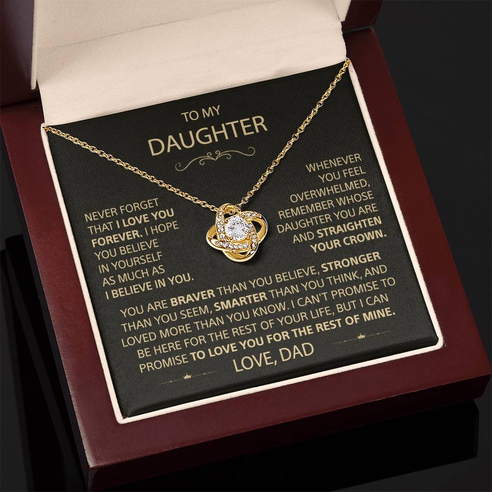daughter necklace gift box from dad for birthday graduation christmas