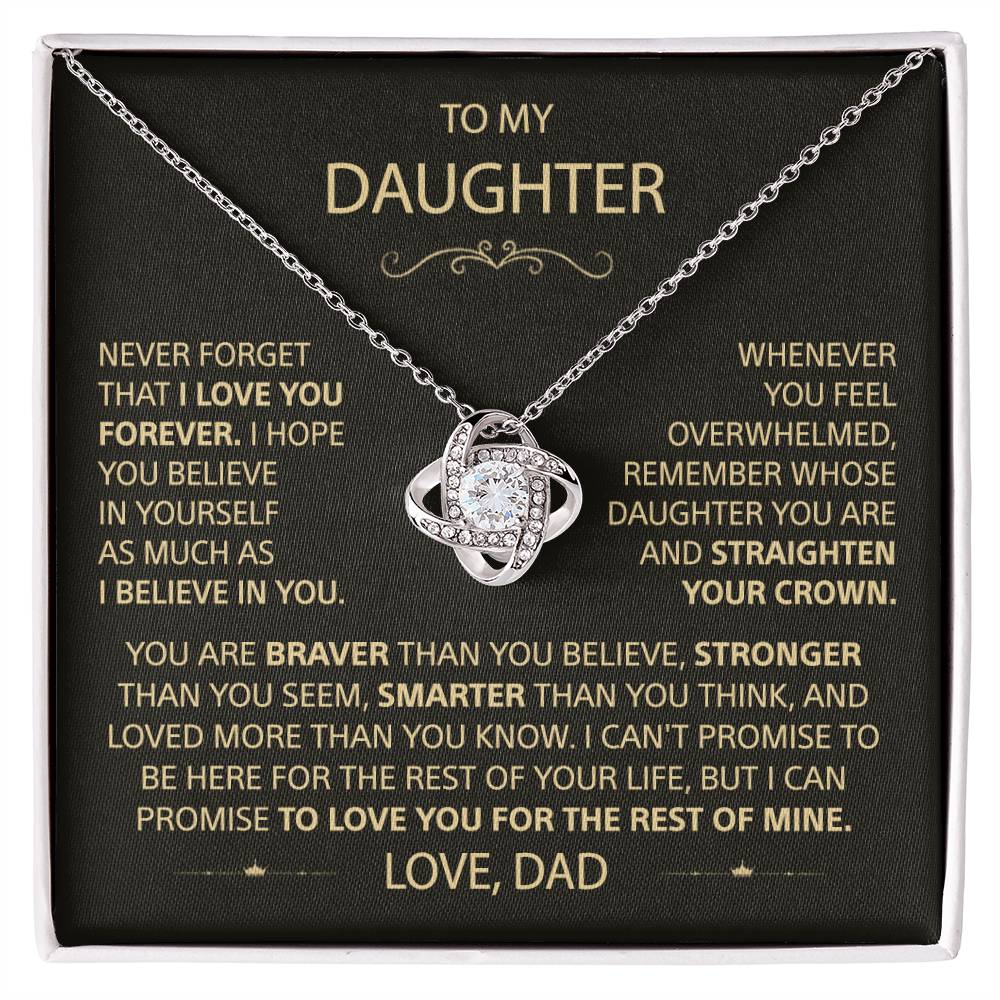 to my daughter never forget that i love you dad necklace gift
