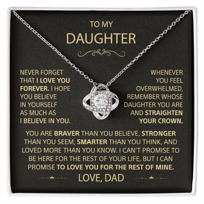 to my daughter never forget that i love you dad necklace gift