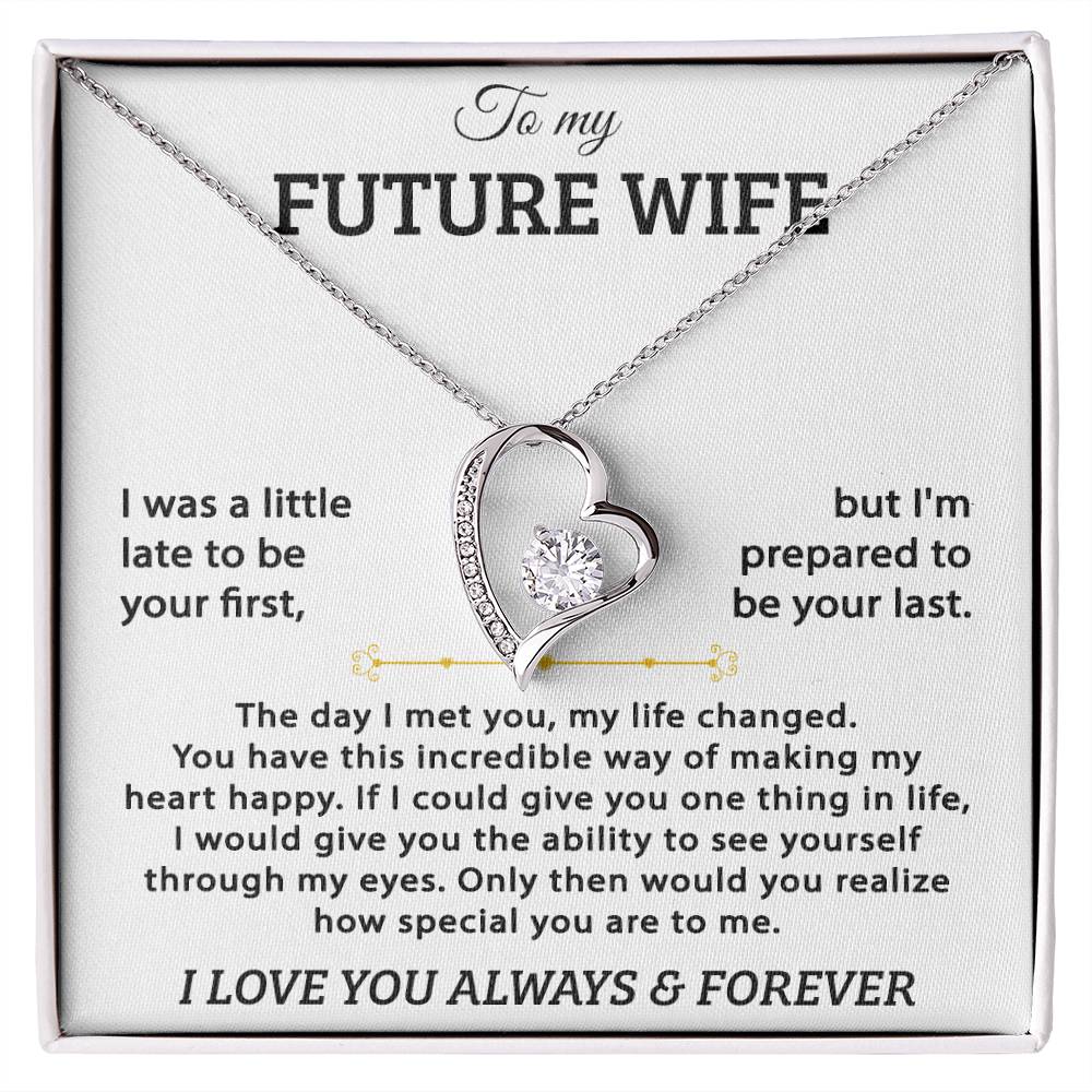 to my future wife forever love necklace gift