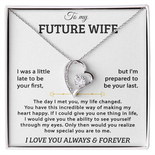 to my future wife forever love necklace gift