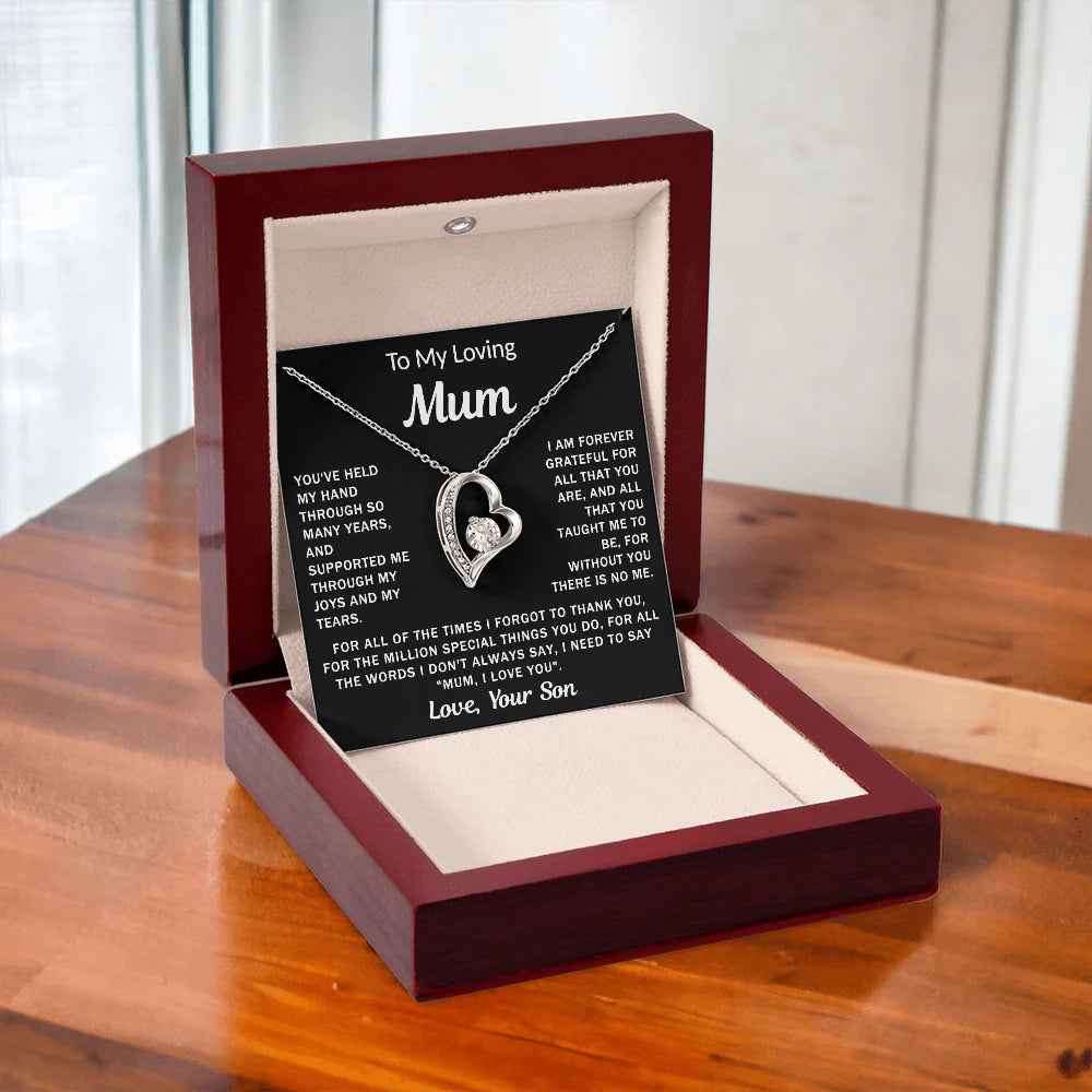 sentimental heart necklace gift for loving mum