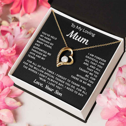 mum heart necklace gift box for mothers day birthday christmas