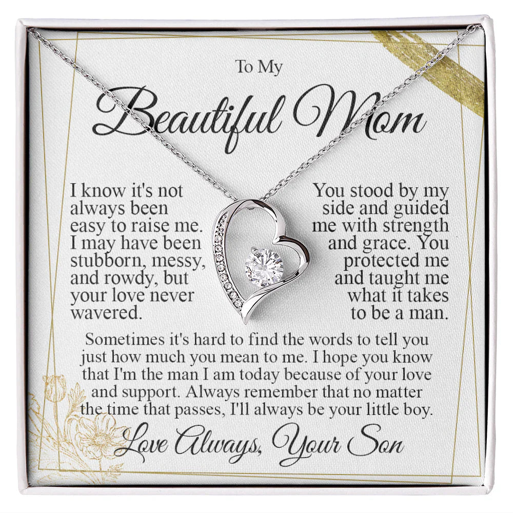 mom heart necklace gift for mother