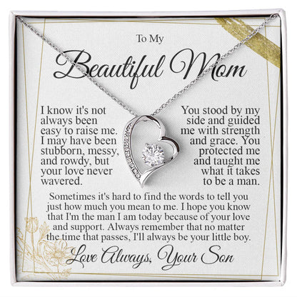 mom heart necklace gift for mother