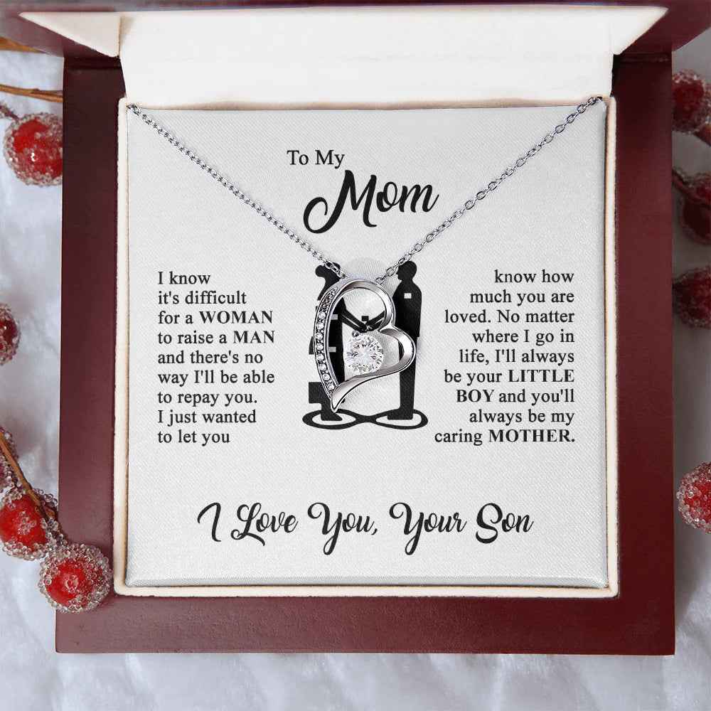 mom heart necklace gift box for mothers day birthday christmas
