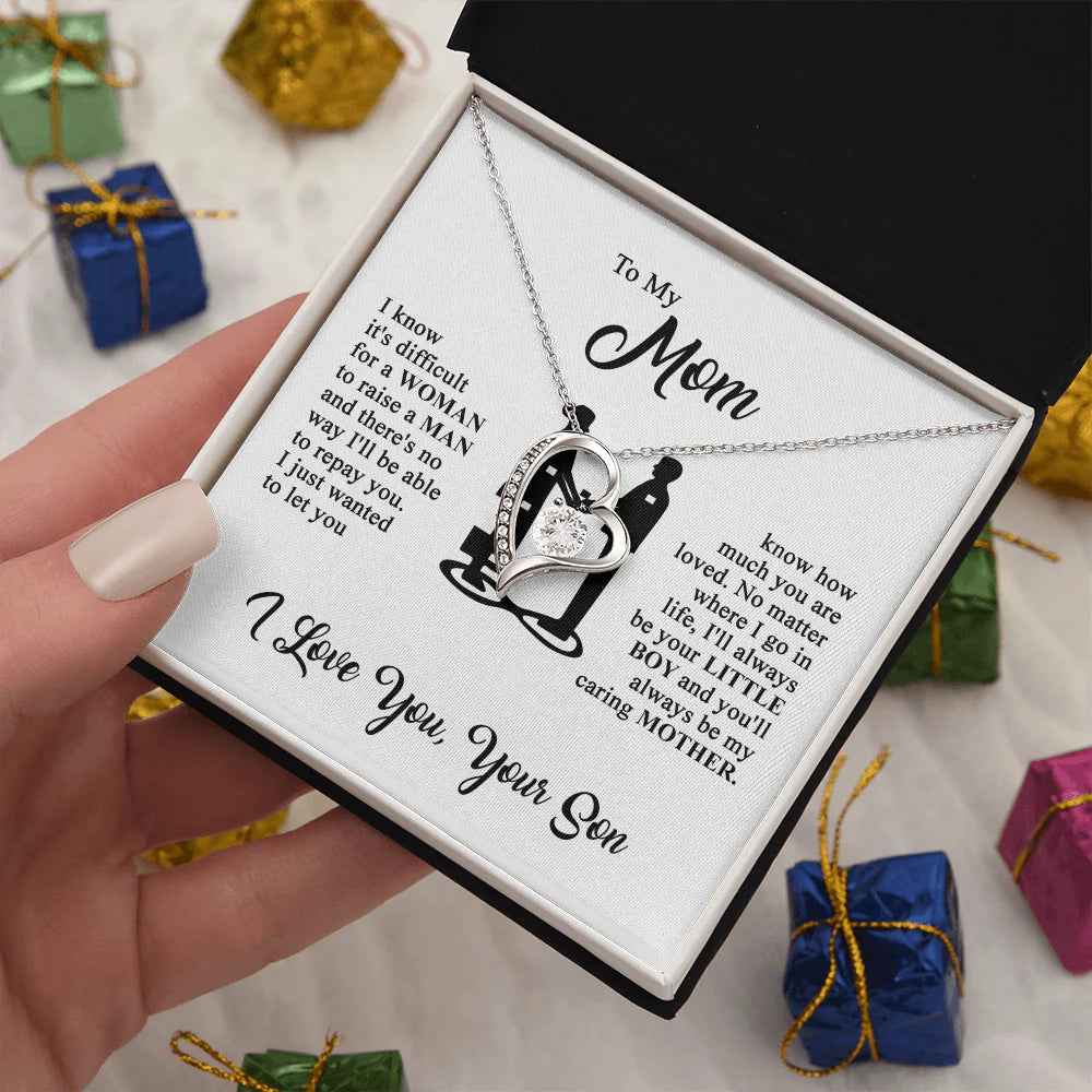 sentimental heart necklace gift for mom