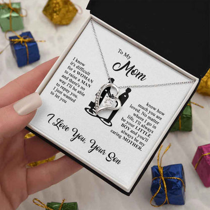sentimental heart necklace gift for mom