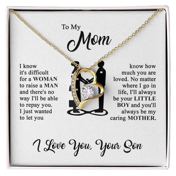 to my mom i love you heart necklace gift