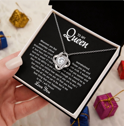 woman wearing romantic queen necklace jewelry