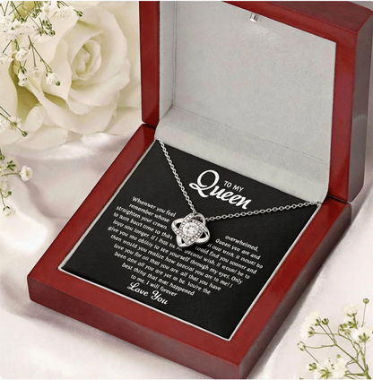 to my queen necklace message card romantic gift