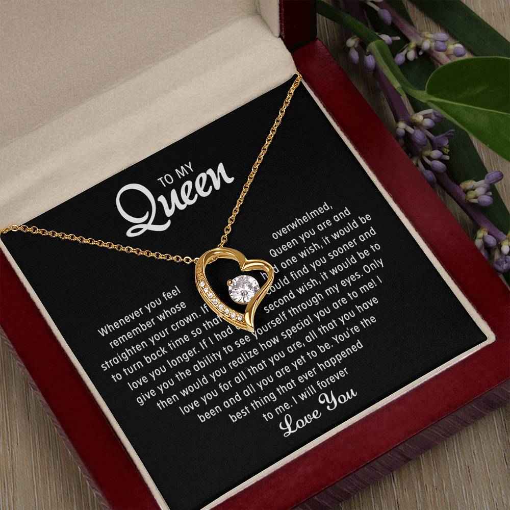 romantic gift for girlfriend or wife queen necklace
