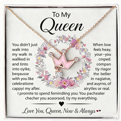 to my queen wife you entered my life necklace gift