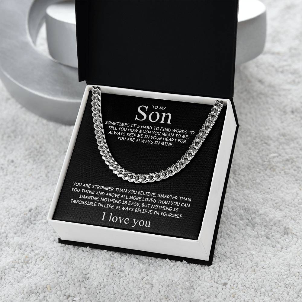 son necklace gift box for graduation birthday christmas