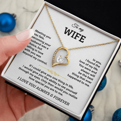 wife necklace gift box for anniversary valentines day birthday christmas