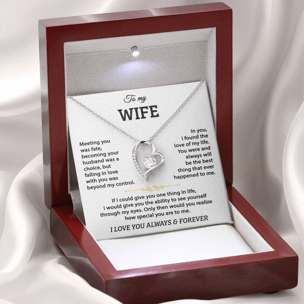 wife necklace gift box for anniversary valentines day birthday christmas