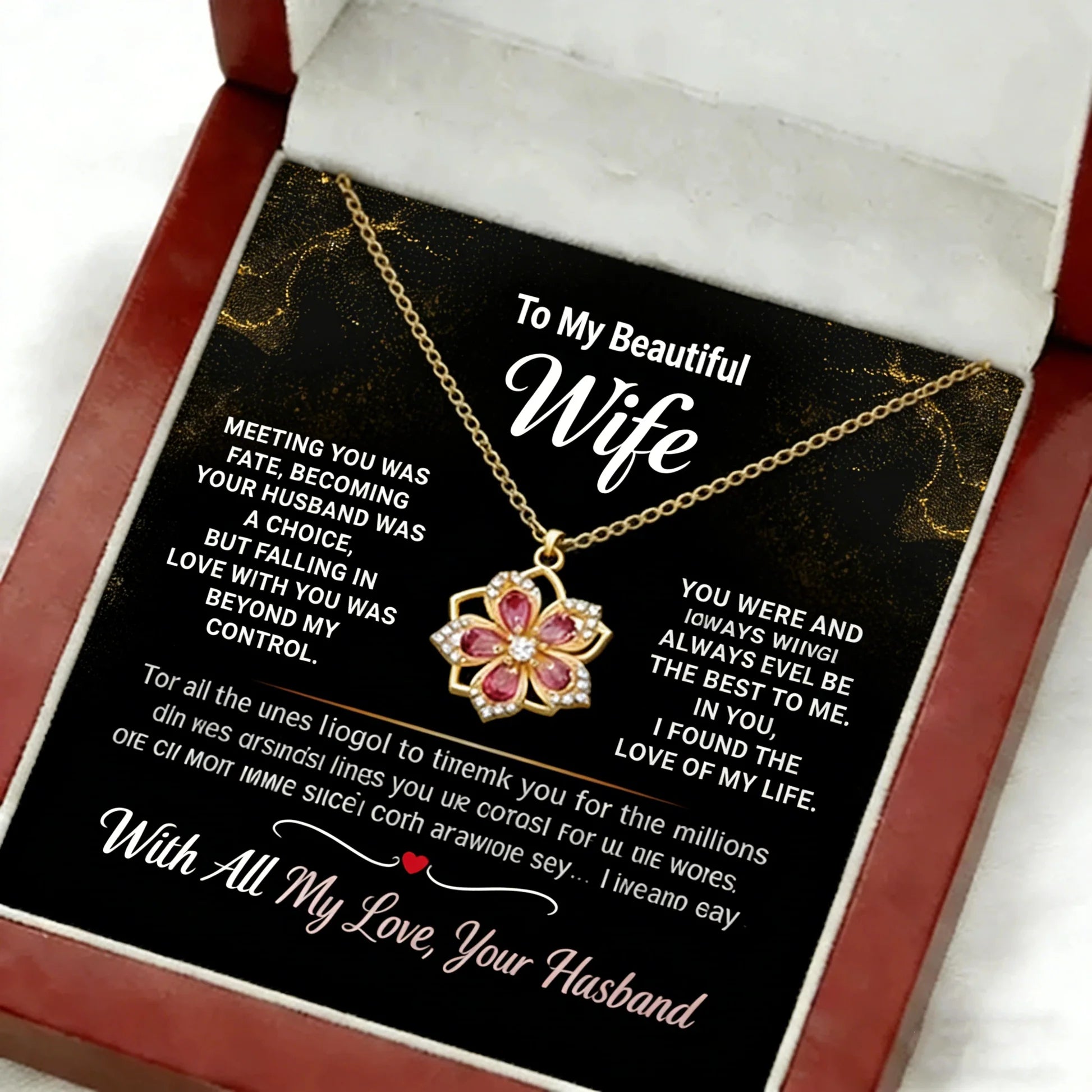 romantic wife necklace close up pendant detail