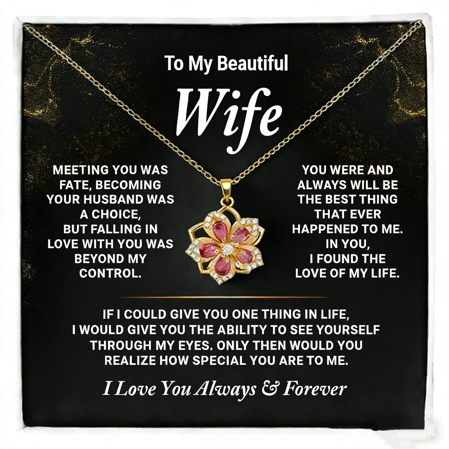 to my wife never forget how much i love you necklace gift