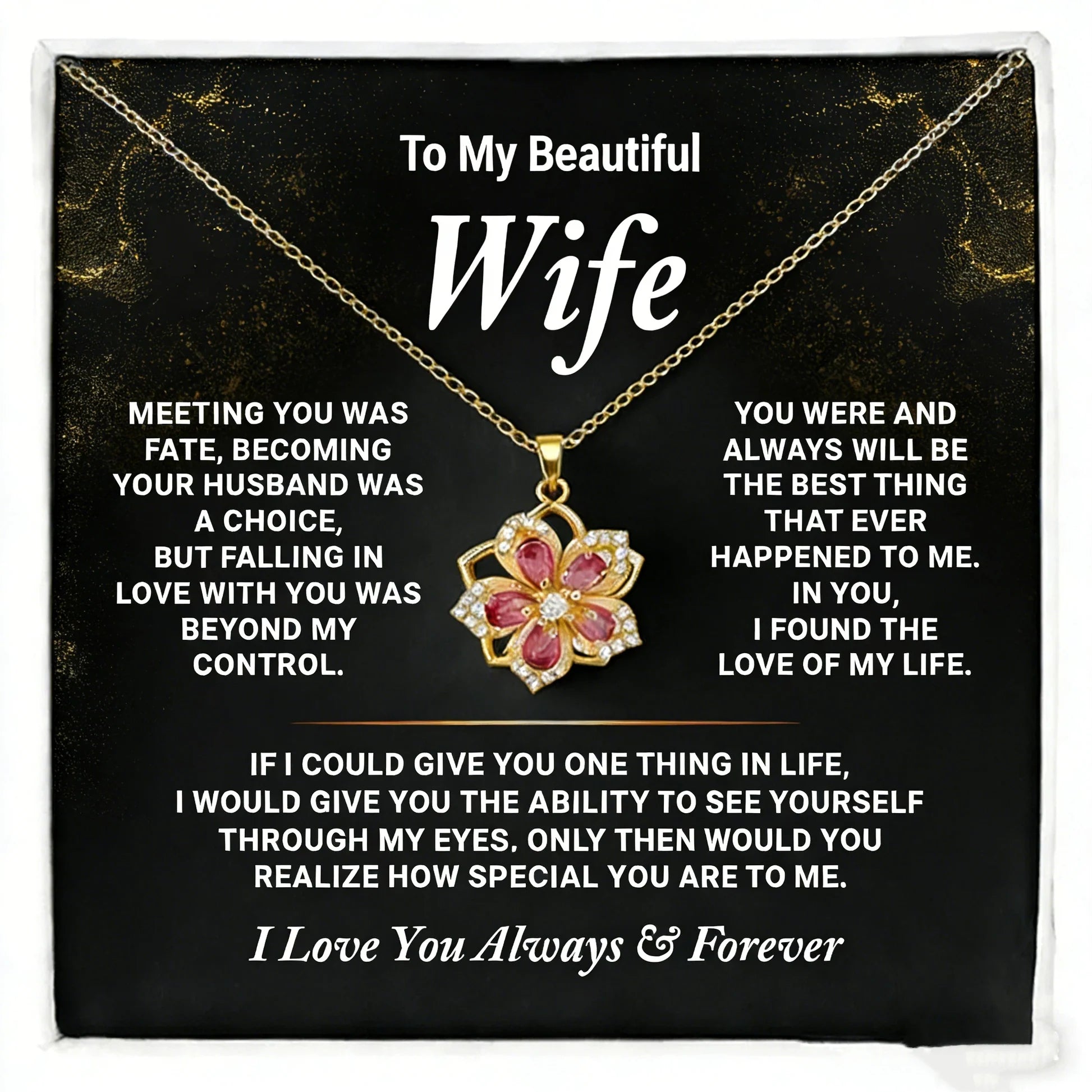 to my wife never forget how much i love you necklace gift